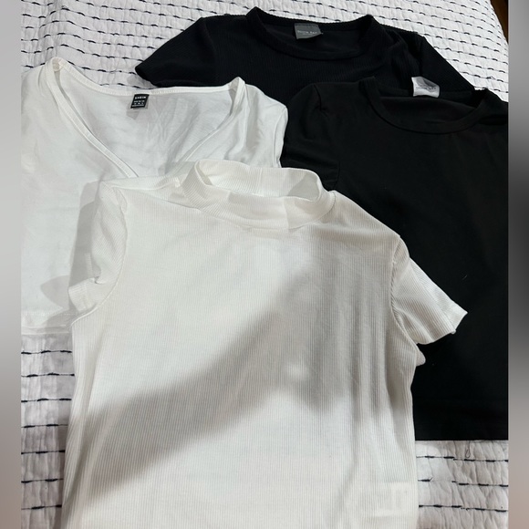 Fitted Black & White Tees - Picture 1 of 5